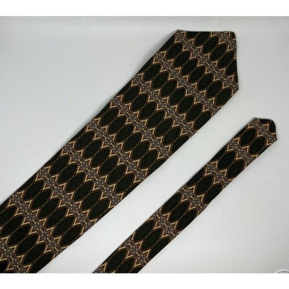 Barbara Blank New York Mens Neck Tie Multicolor Geometric Tie All Silk Handmade - Picture 3 of 10